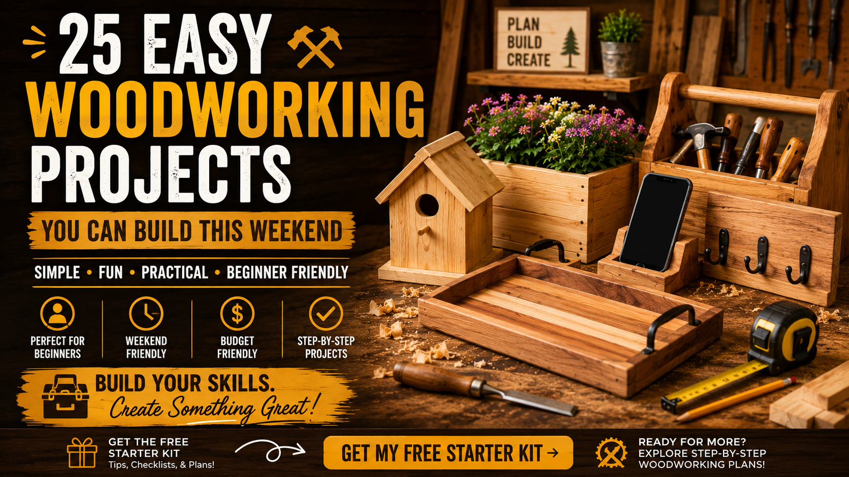 25 Easy Woodworking Projects